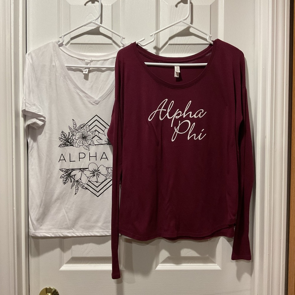 Bella Canvas ALPHA PHI Sorority T-Shirts set